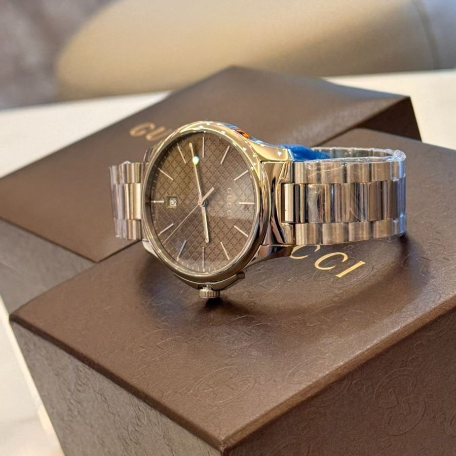 *SHIHNA名牌精品* Gucci G-Timeless 棕色錶盤男士腕錶-5