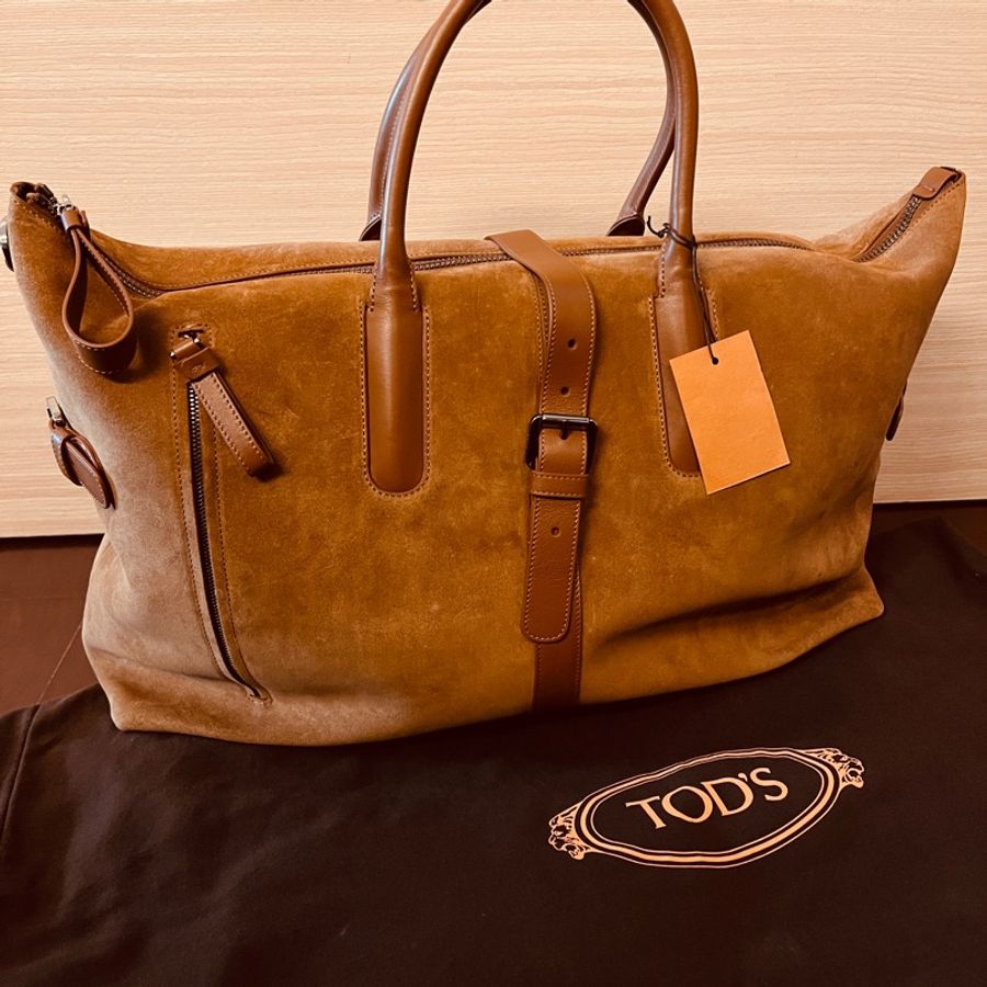 Tod’s 麂皮質感牛皮拼接手提/斜背兩用托特包-2