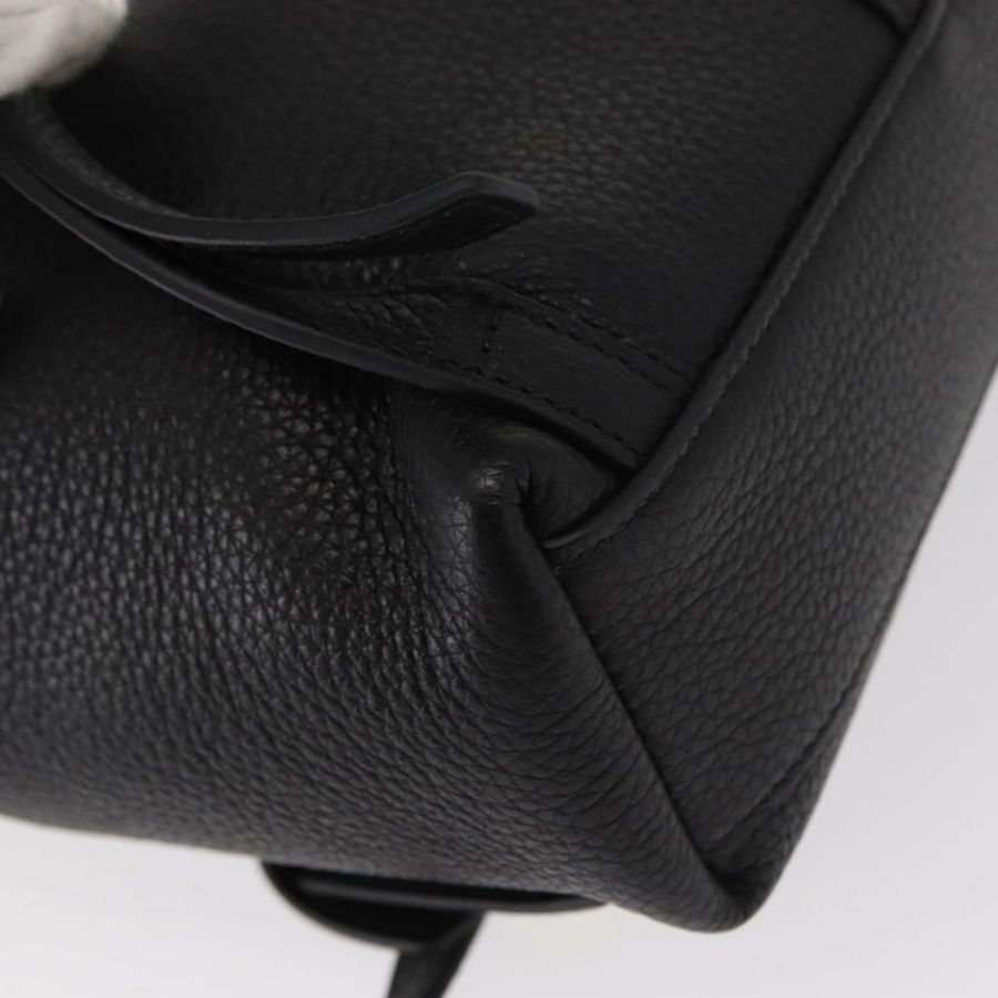 【日本直送】Salvatore Ferragamo Gancini 皮革雙肩包 黑色 金色 正品 154075SM-18