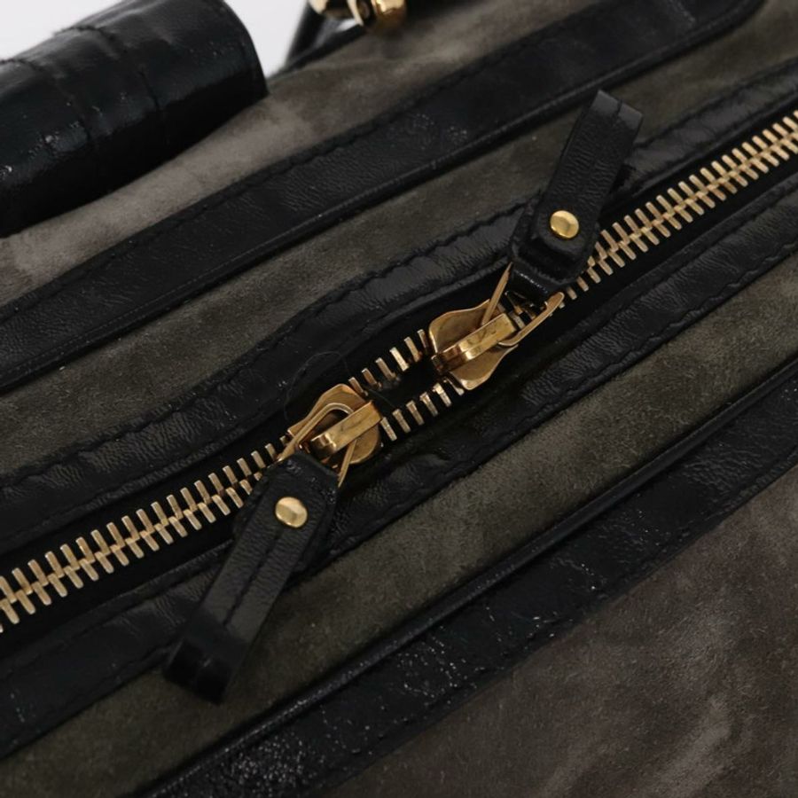 【日本直送】GUCCI Histeria 手提包 麂皮 黑色 金色 186235 正品 153859-9