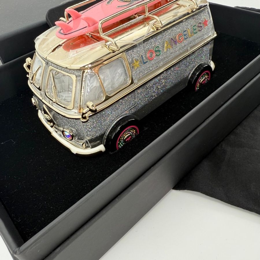 Chanel Cruise 24C Silver Glitter Lucite, Multicolor Rhinestone & Enamel Hollywood Mini Van Minaudière with Light Gold Hardware-12