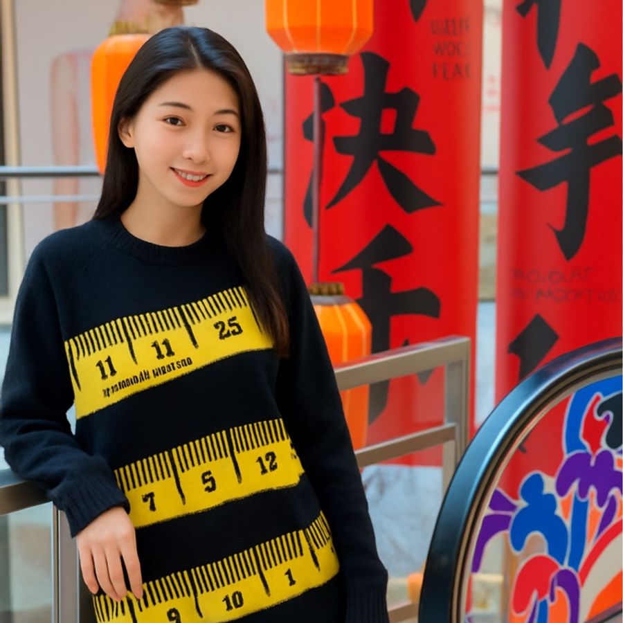Moschino 皮尺高單羊絨毛衣-0