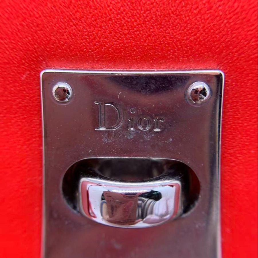 Dior迪奧雙面信封公文包紅,配件塵袋肩帶鎖鑰匙-16
