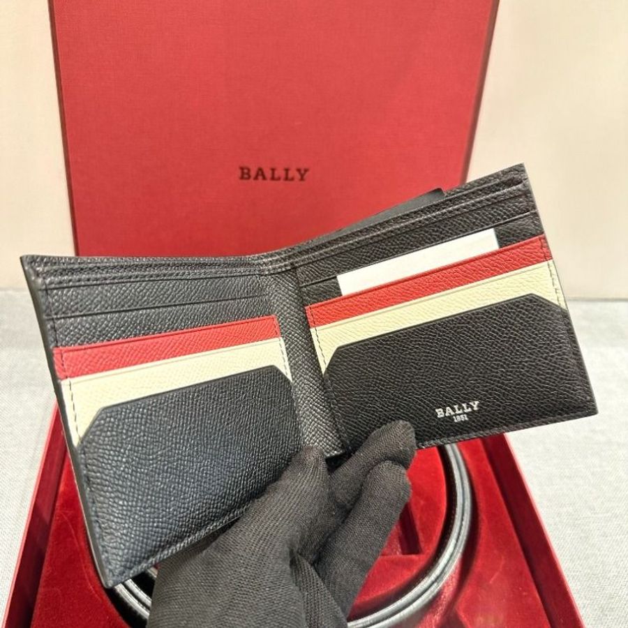 Bally Embossed Leather(Size 110) Wallet & Belt Gift Box for Men in Black/Brown - 6238974-F110-2
