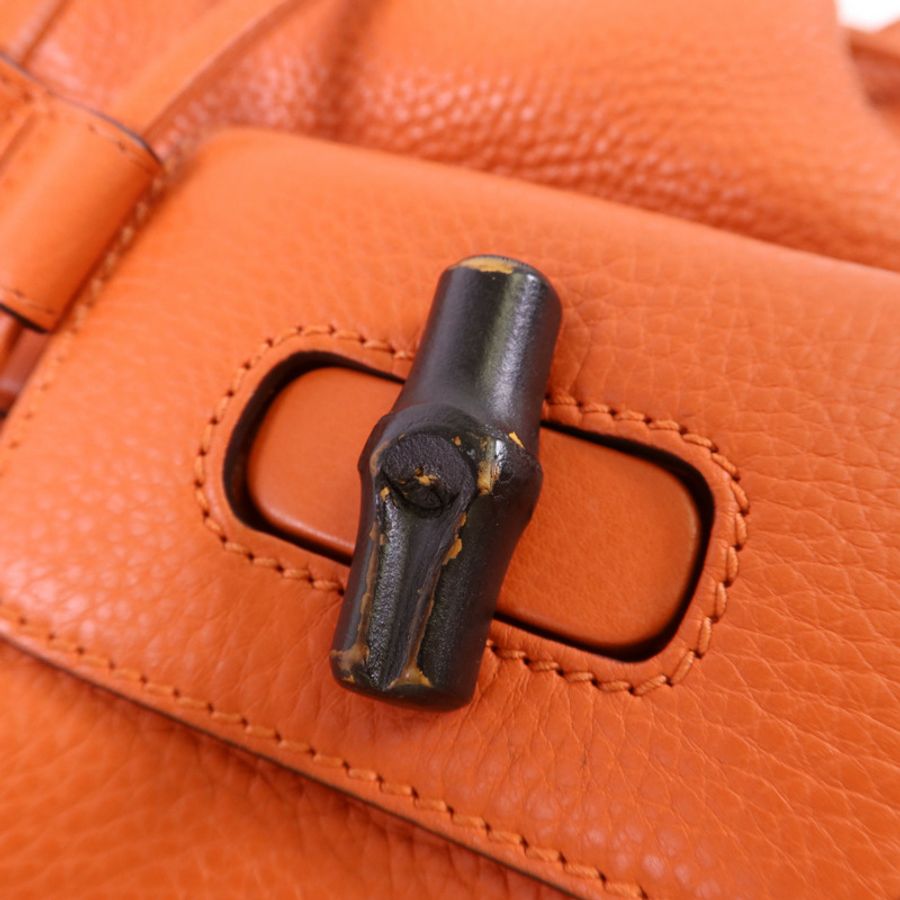 GUCCI 牛皮皮革Backpack銀扣背包-17