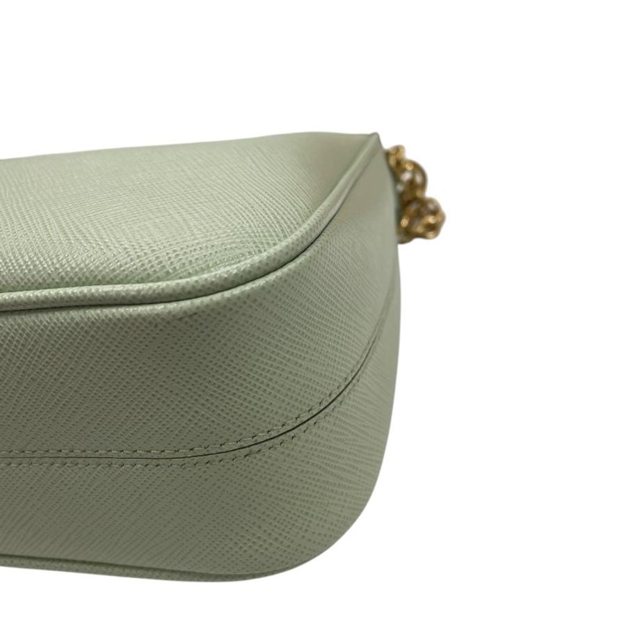 PRADA 普拉達 Re-Edition 2005 二合一腋下包 皮革 薄荷綠 金釦-7