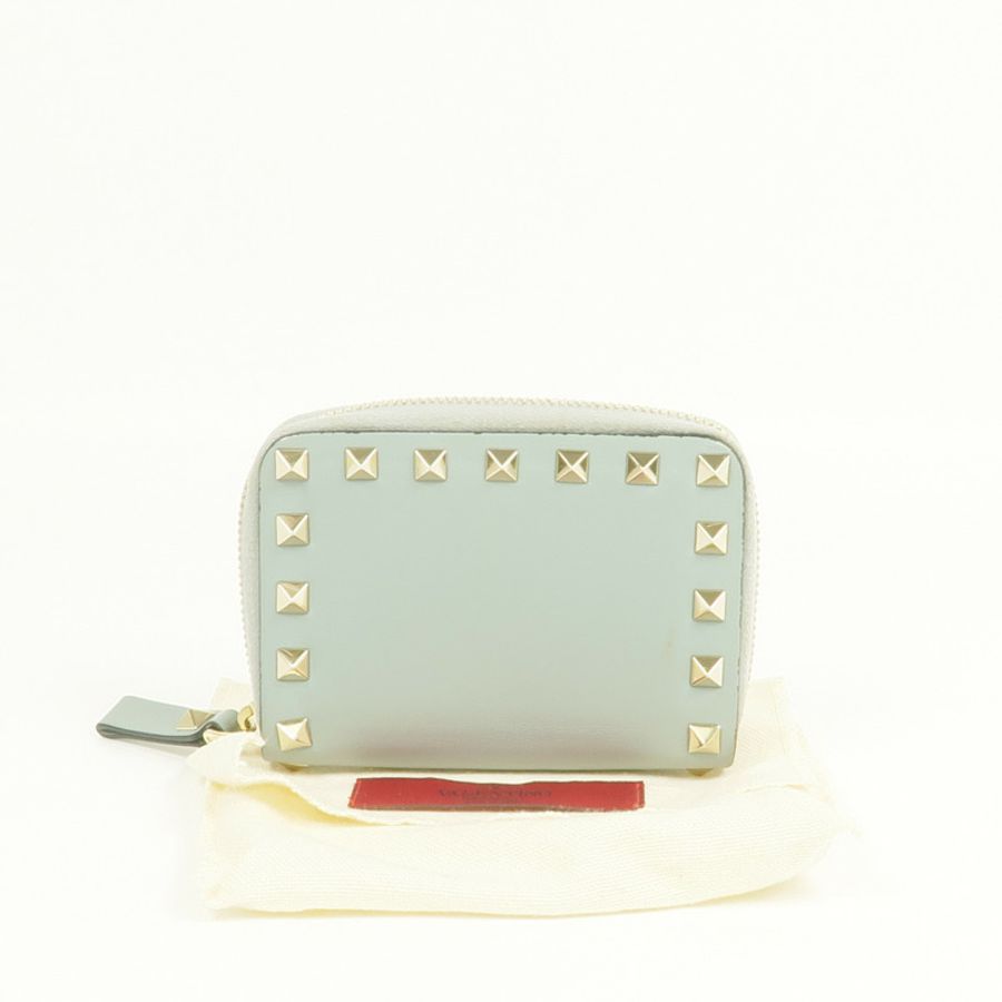 Valentino 皮革Card/Coin Case金扣零錢包/卡片套-13