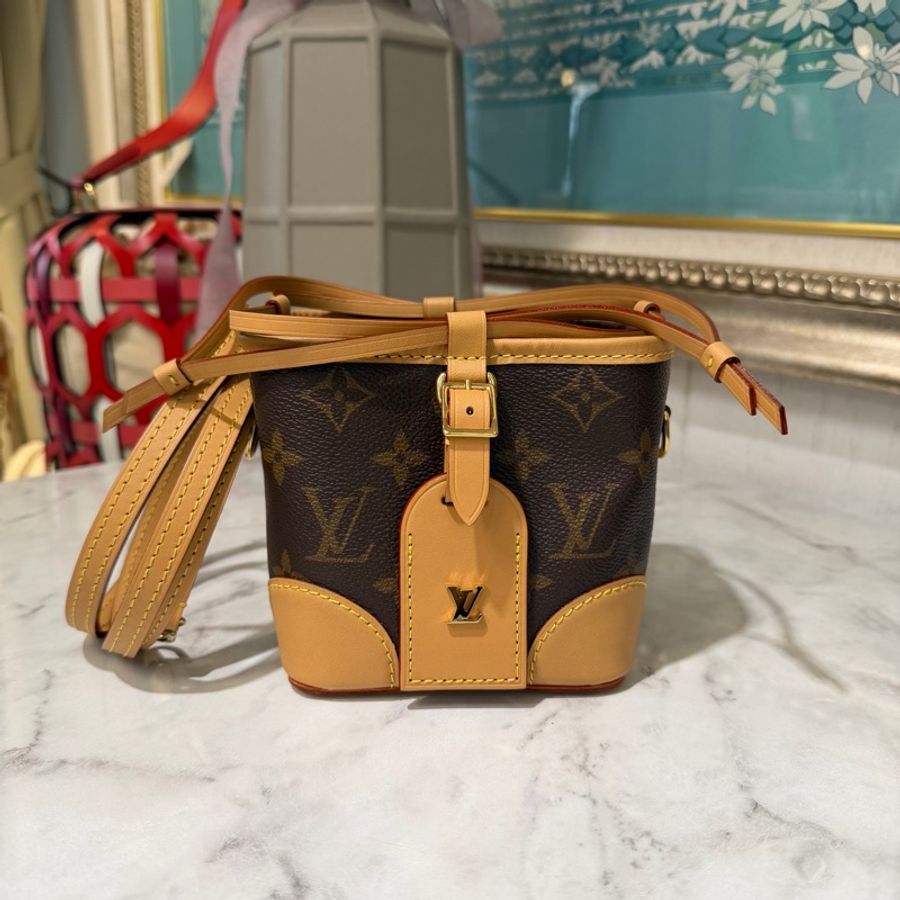 LV 原花NoePurseMini金釦肩斜背束口水桶包M57099-0