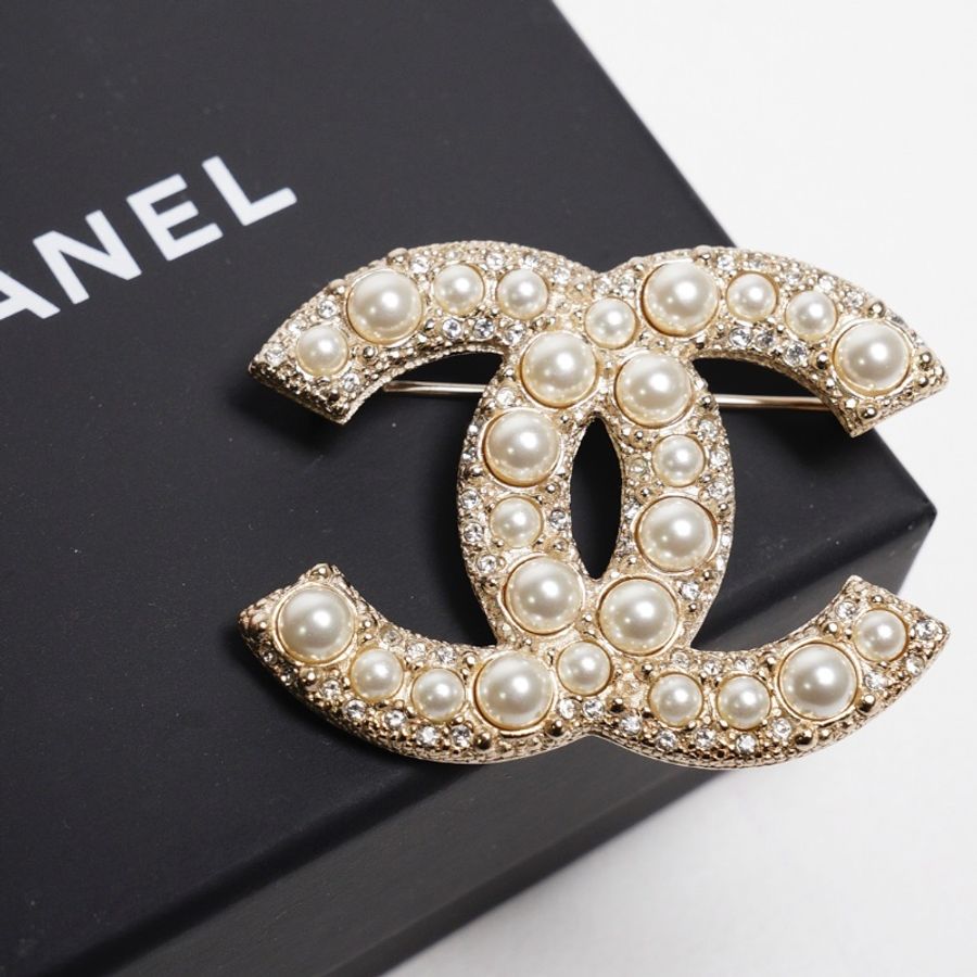 Chanel 珍珠鑽石胸針-5