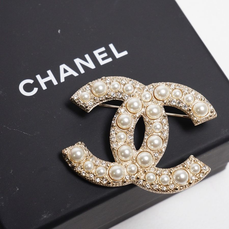 Chanel 珍珠鑽石胸針-6