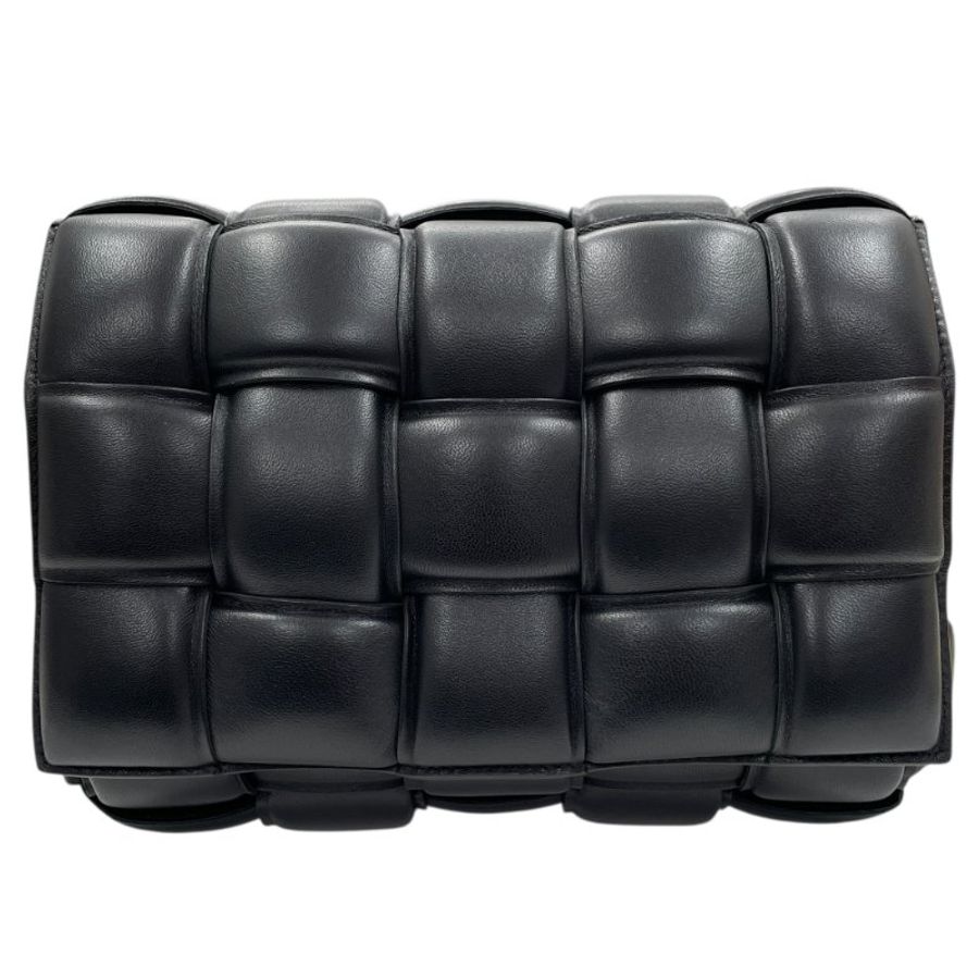 BOTTEGA VENETA 寶緹嘉 Padded Cassette 粗編織 肩背包 小羊皮 黑色 金釦-1