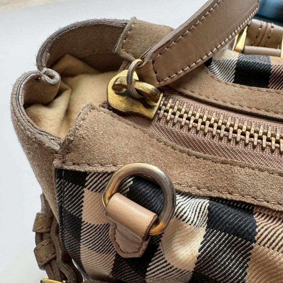正常使用痕跡‼️ #全網最低✨BURBERRY 經典格紋手提包-6