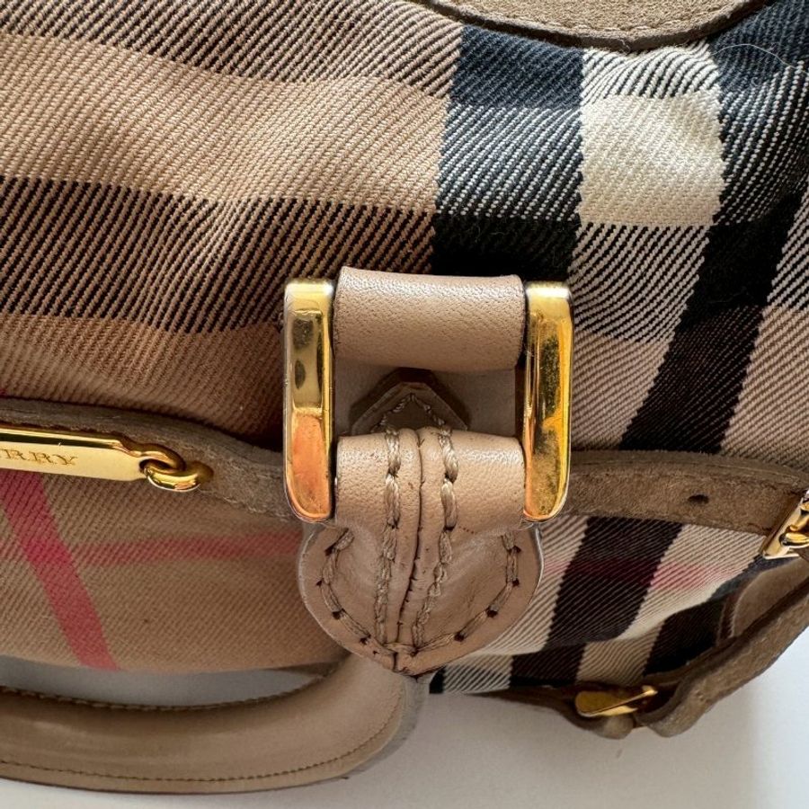 正常使用痕跡‼️ #全網最低✨BURBERRY 經典格紋手提包-7