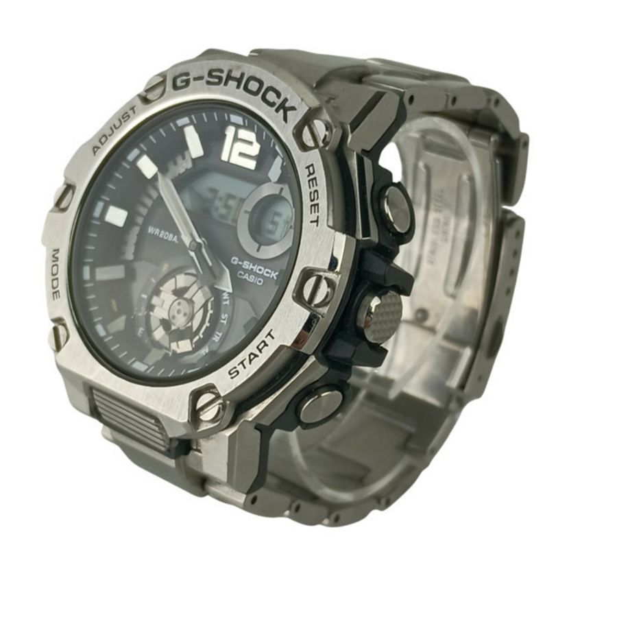 卡西歐 G-SHOCK G-STEEL GSTB300 系列手錶 (GSTB300SD1AJF) 灰色錶盤 銀色樹脂/不鏽鋼 男士-1