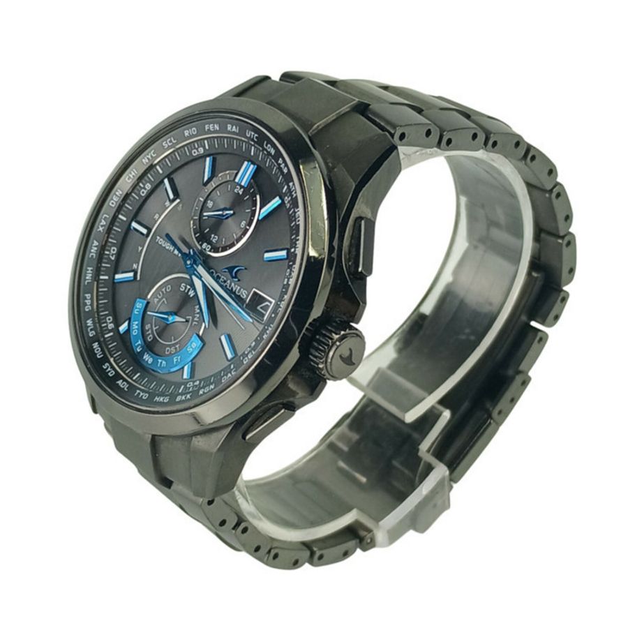 卡西歐 Oceanus OCWT2500B1AJF 男士模擬腕錶,黑色錶盤,鈦金屬錶殼-1