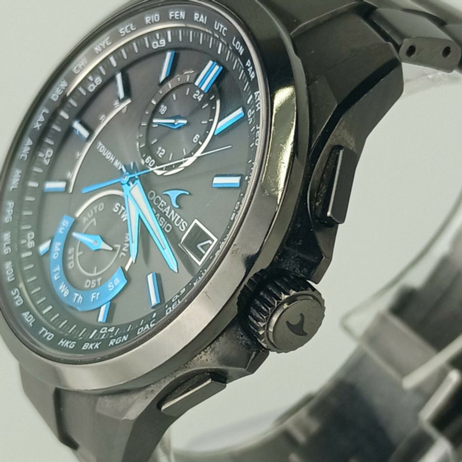 卡西歐 Oceanus OCWT2500B1AJF 男士模擬腕錶,黑色錶盤,鈦金屬錶殼-3