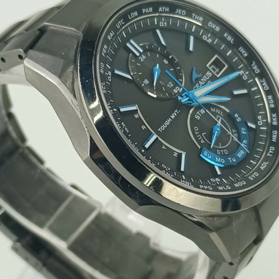 卡西歐 Oceanus OCWT2500B1AJF 男士模擬腕錶,黑色錶盤,鈦金屬錶殼-4