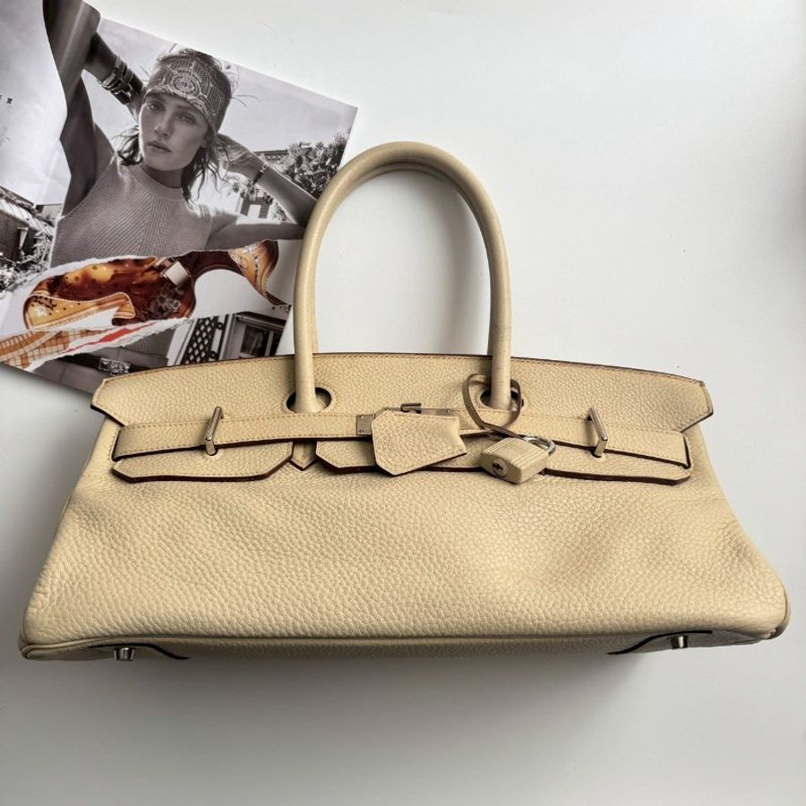 ✨收藏款 #全網最低 HERMES 米白色 41 birkin shoulder方塊L刻-0