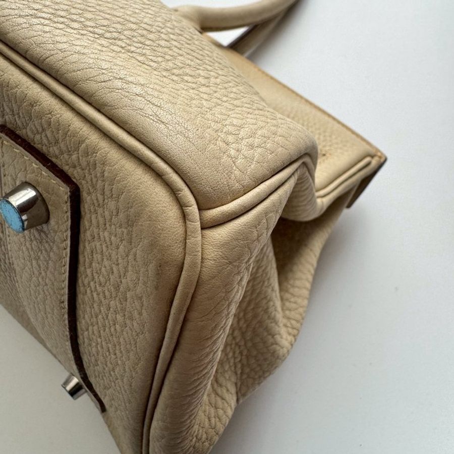 ✨收藏款 #全網最低 HERMES 米白色 41 birkin shoulder方塊L刻-4