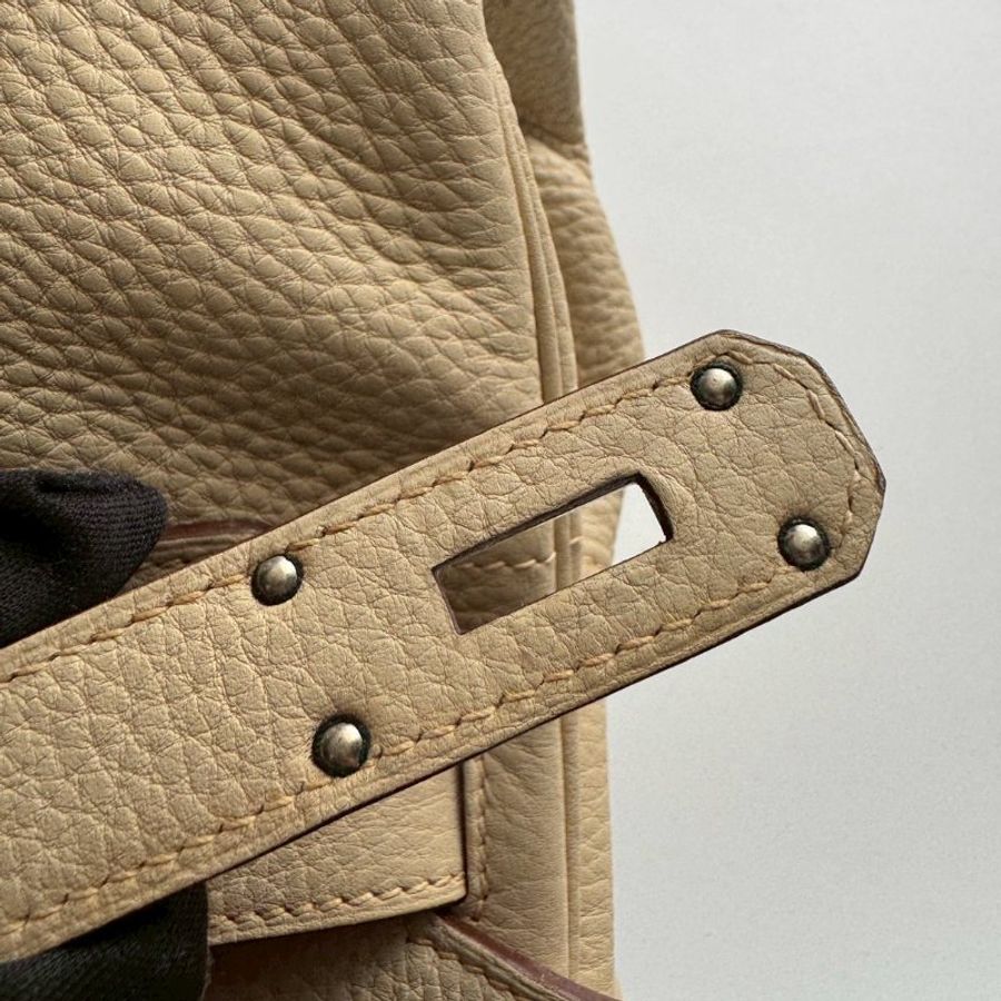 ✨收藏款 #全網最低 HERMES 米白色 41 birkin shoulder方塊L刻-17
