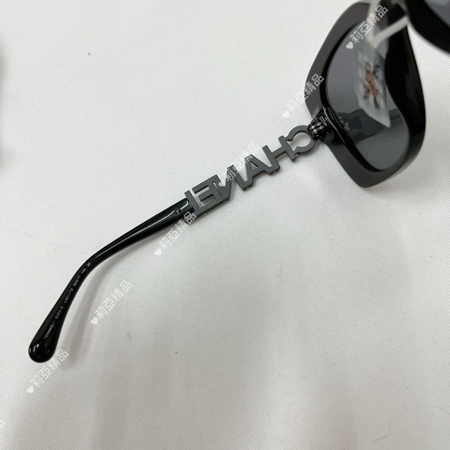 莉亞精品♡Chanel 黑字墨鏡 字母墨鏡 二手-8