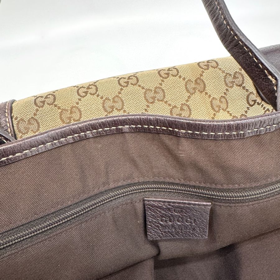 🥨超優惠GUCCI Princey Tote緹花布拚綠紅綠蝴蝶結托特包163805-38
