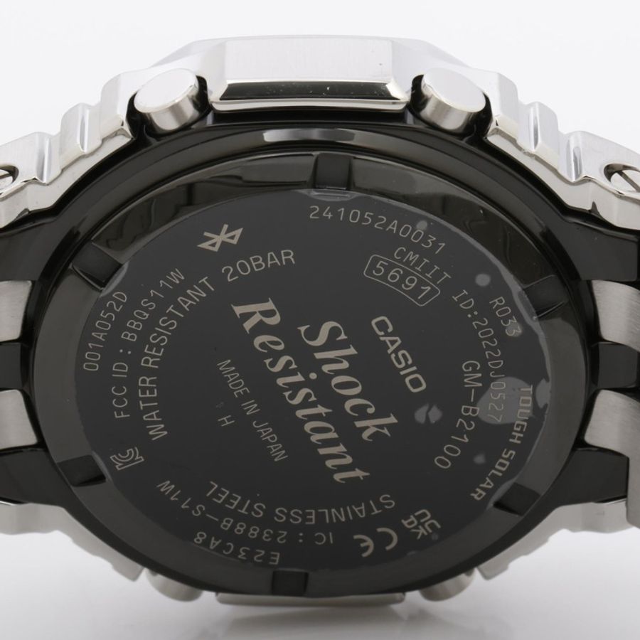 卡西歐 G-SHOCK 全金屬 2100 系列 GMB2100AD2AJF 男士手錶，藍銀色-3