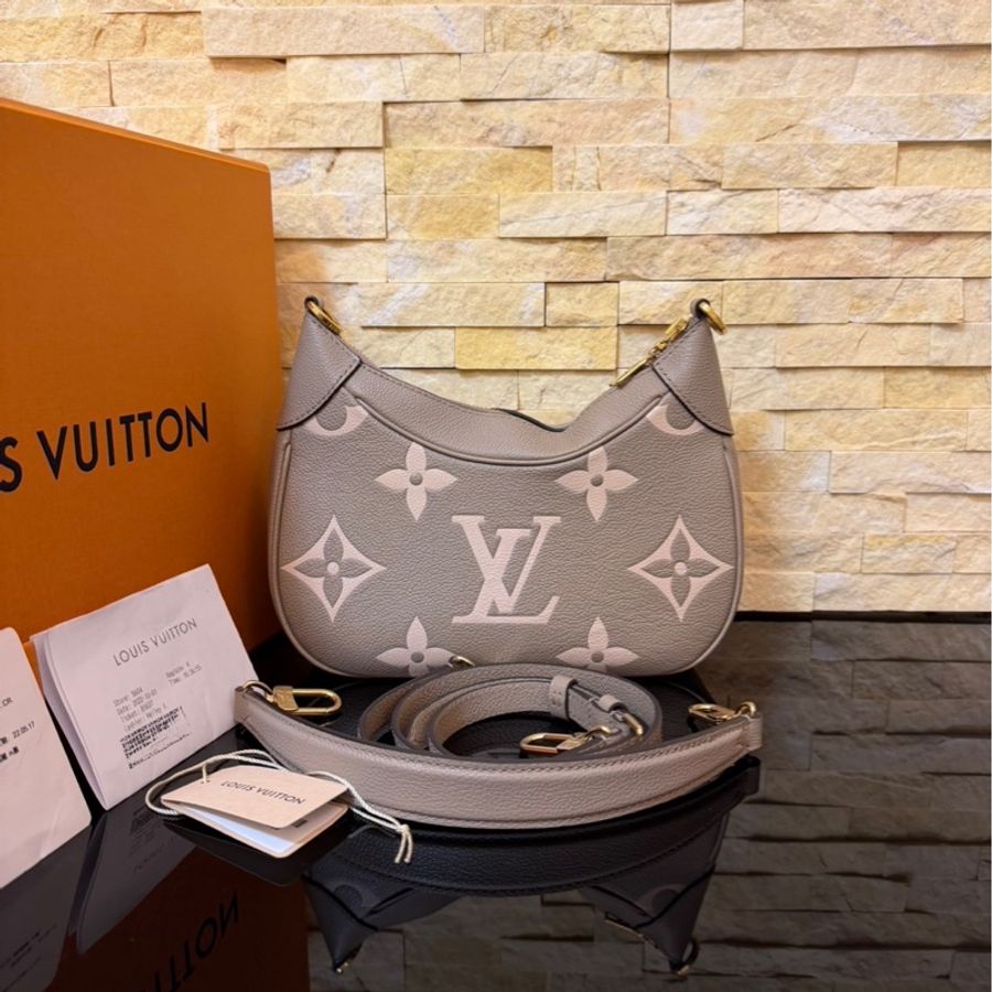 LV M46112 bagatelle大象灰壓花牛角包 手提包 斜背包-0