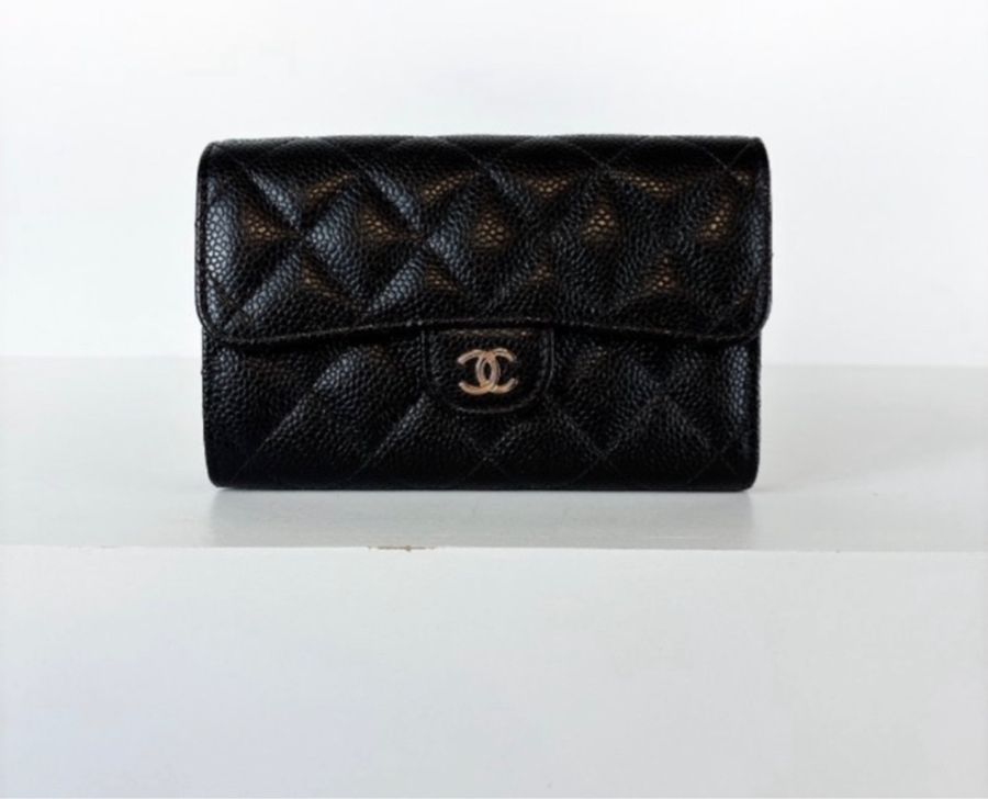 Chanel Coco 經典中夾 淡金釦 晶片款-0