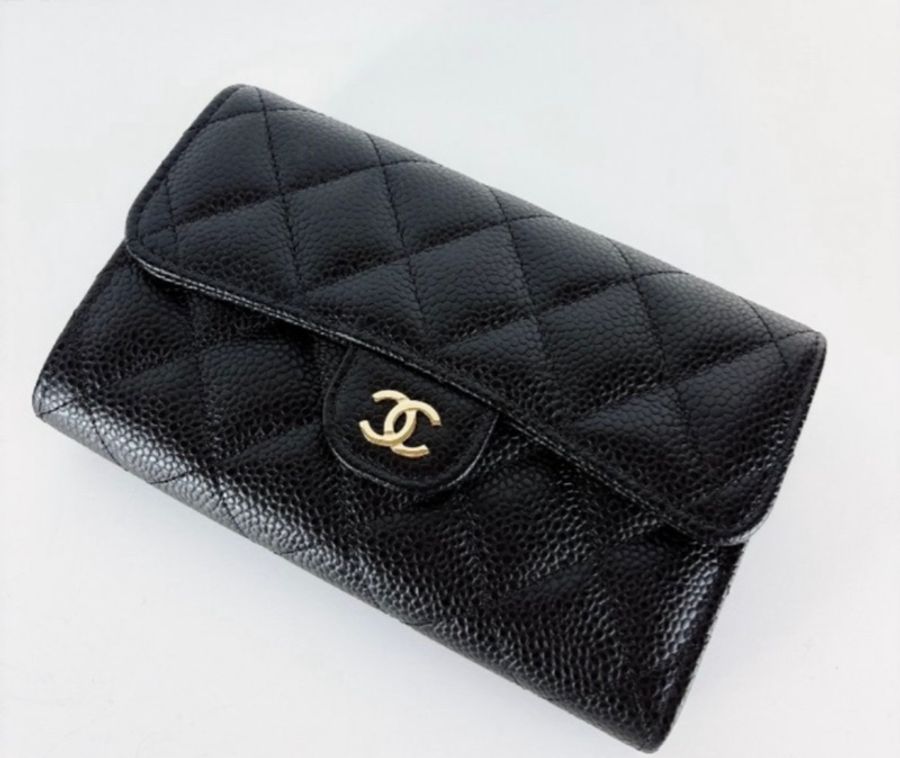 Chanel Coco 經典中夾 淡金釦 晶片款-2