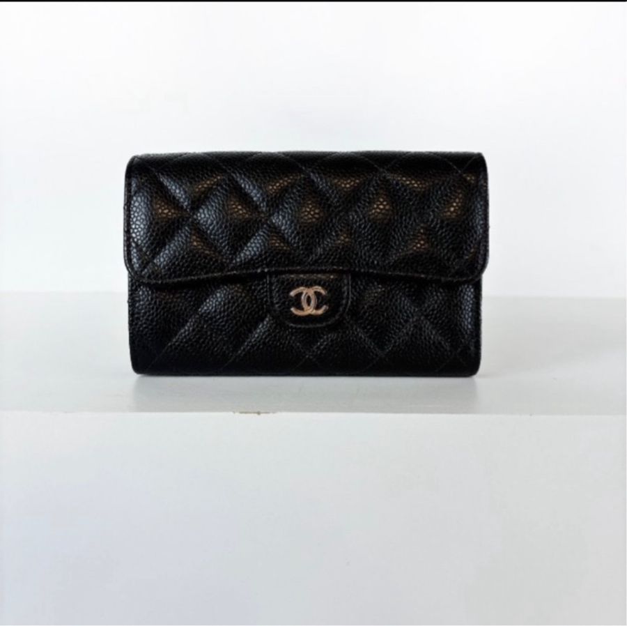 Chanel Coco 經典中夾 淡金釦 晶片款-5