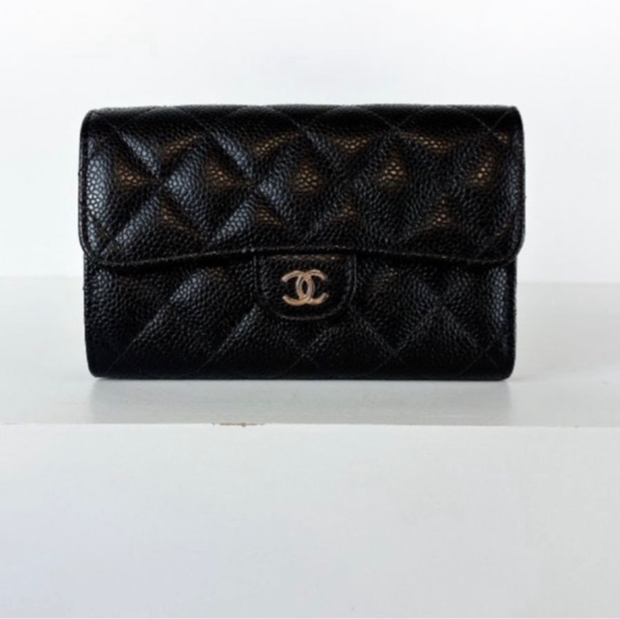 Chanel Coco 經典中夾 淡金釦 晶片款-7