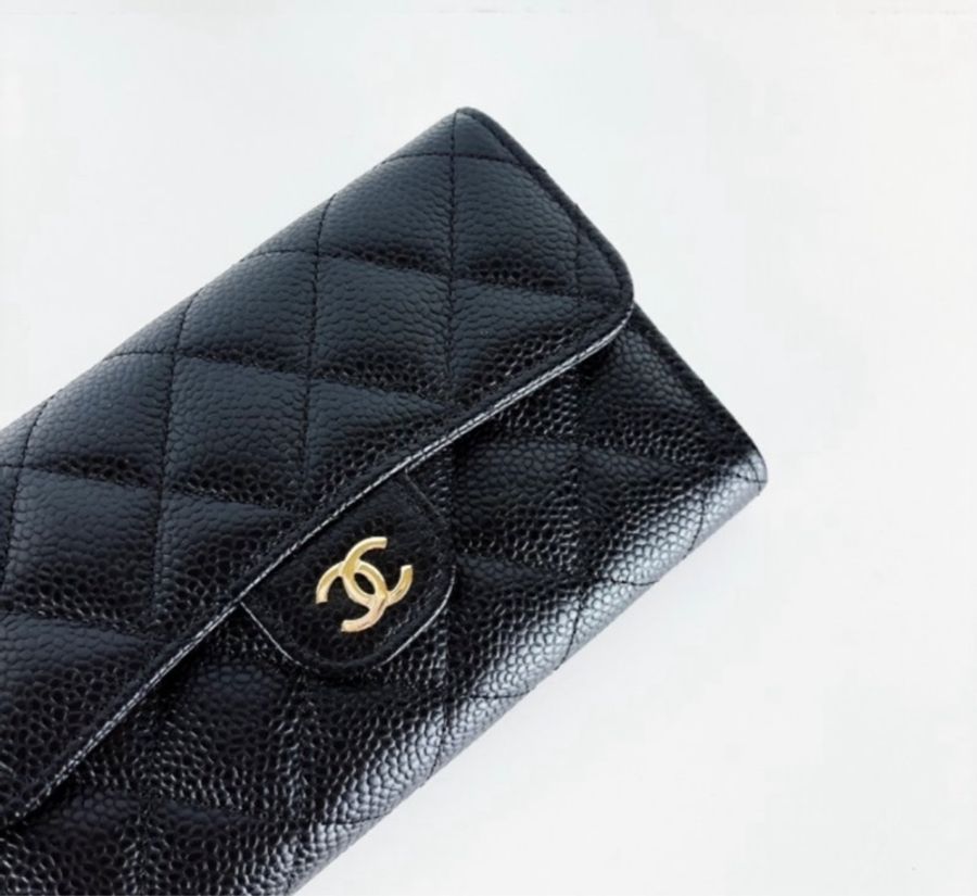 Chanel Coco 經典中夾 淡金釦 晶片款-10