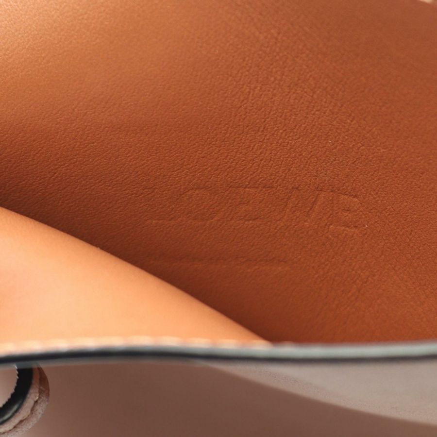 LOEWE 骰子口袋斜背包單肩包 C630R12X01 皮革棕色二手女款-3
