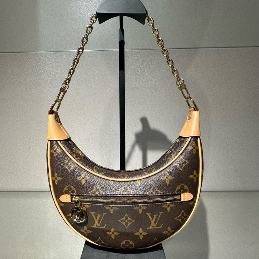 LOUIS VUITTON Loop 经典老花 月亮包豌豆包腋下包手提单肩包-3