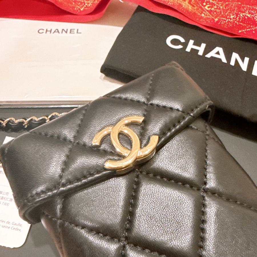 Chanel 香奈兒-經典口蓋鏈帶手機包 (Classic Flap Phone Holder)-2