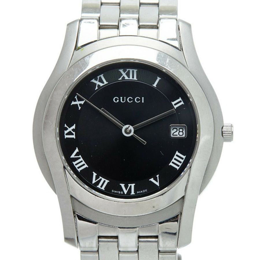 Gucci G-Class腕錶,5500公尺防水石英機芯,黑色錶盤,不鏽鋼錶殼,男款,GUCCI-0