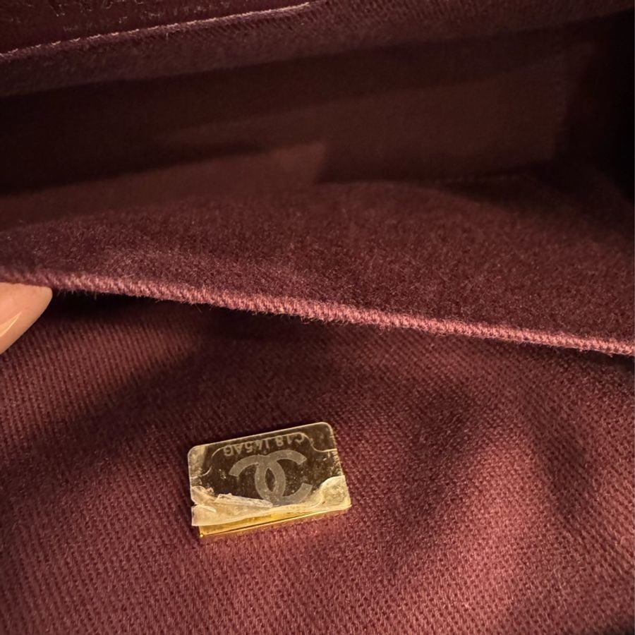 chanel黑荔枝金雙C大郵差包-20