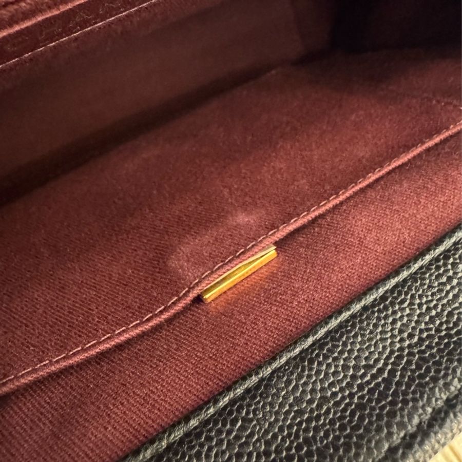 chanel黑荔枝金雙C大郵差包-25