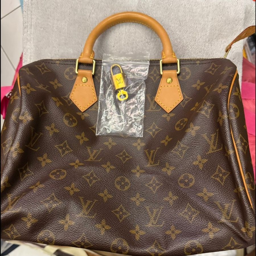 LOUISE VUITTON傳統老花 Speedy30 波士頓包手提包-0