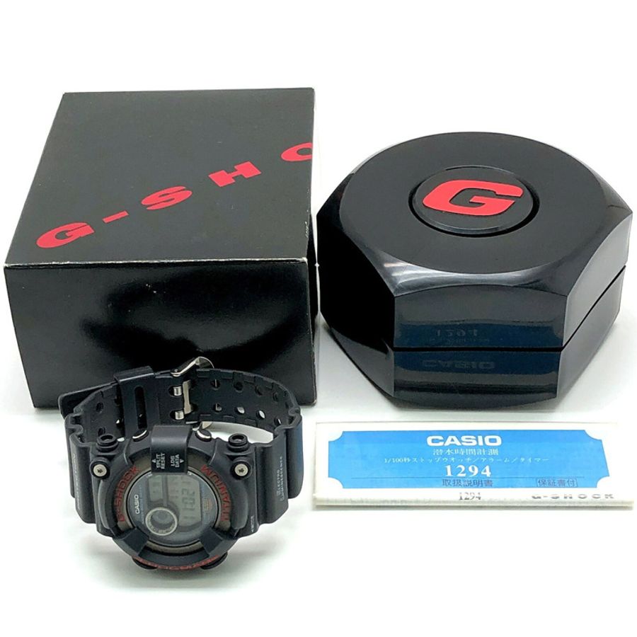 卡西歐 G-SHOCK DW-8200-1A 蛙人系列第二代鈦金屬錶殼 EL 背光 紅色/深灰色 1995年6月發布-9