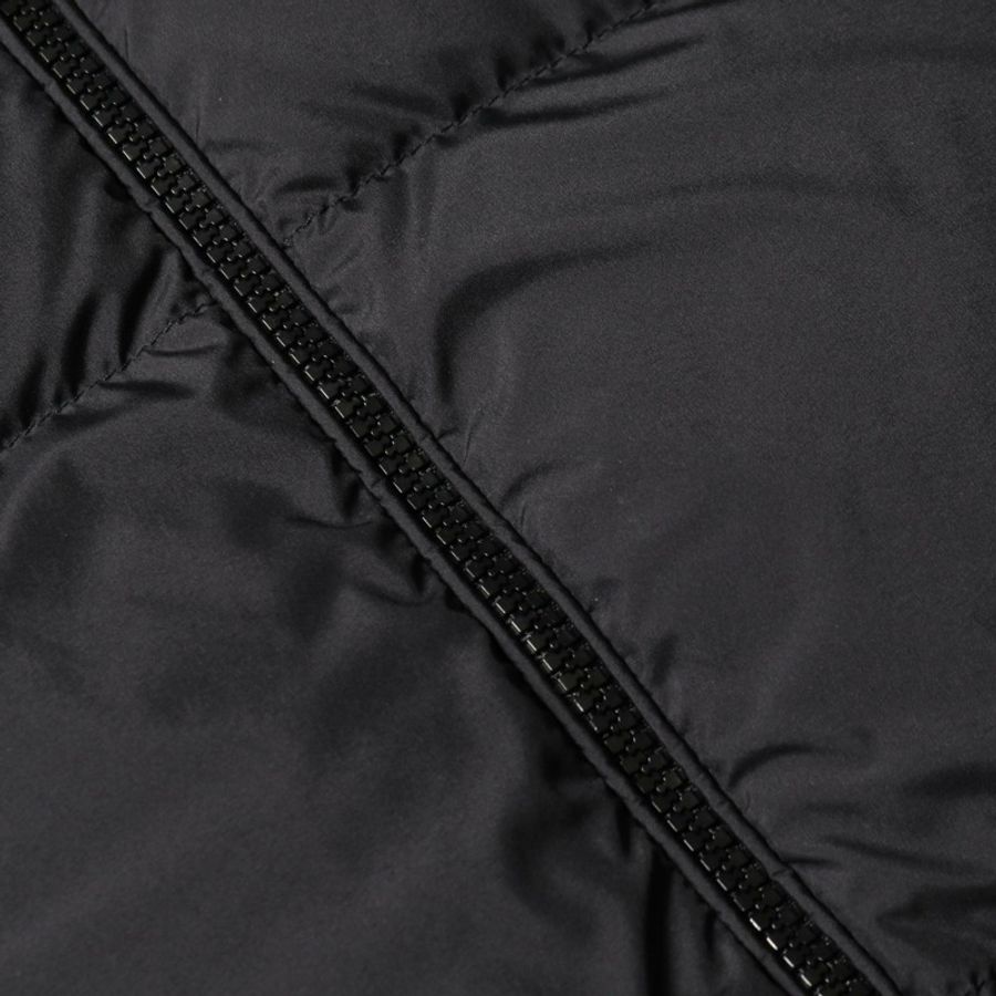 MONCLER 開襟羊毛衫羽絨外套 #S 聚酯黑色二手女款-7