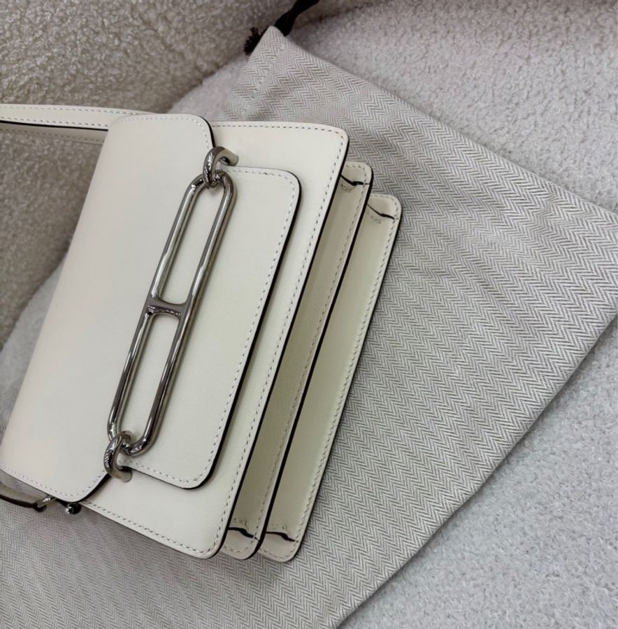 Hermes mini roulis nata 奶油白銀扣 U刻-2