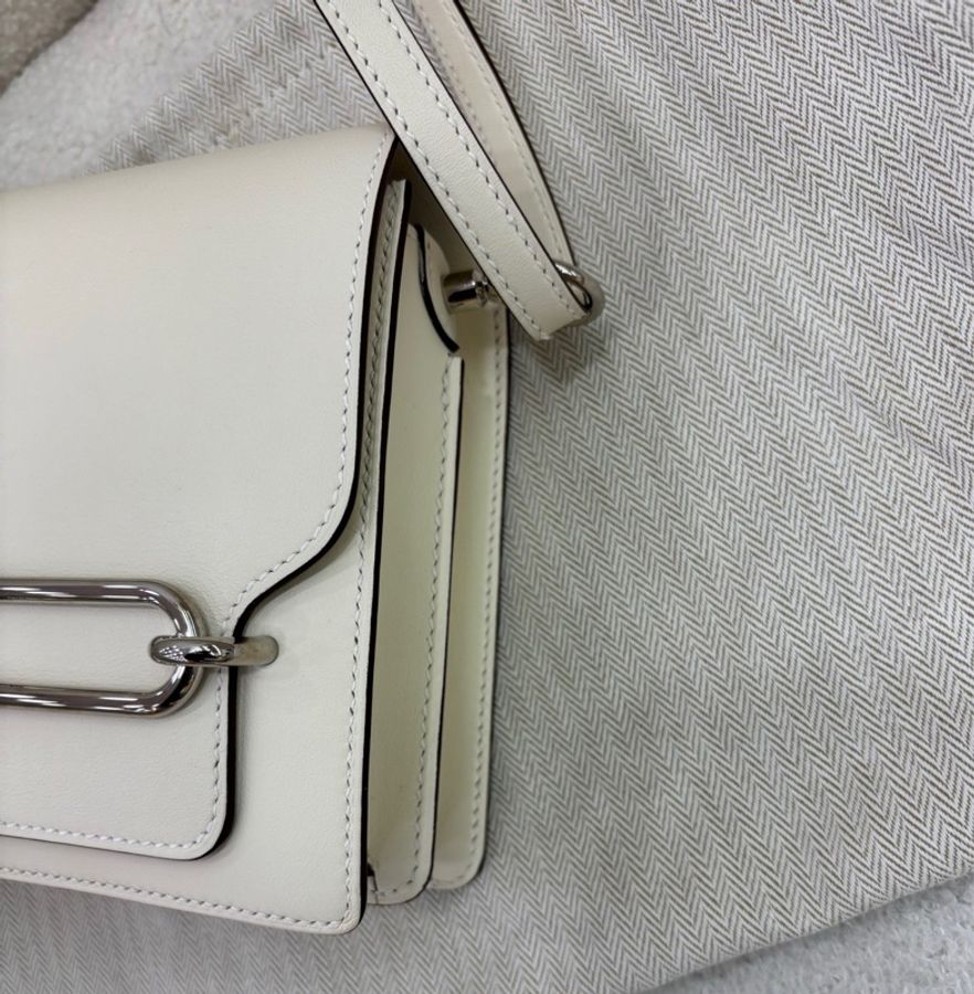Hermes mini roulis nata 奶油白銀扣 U刻-4