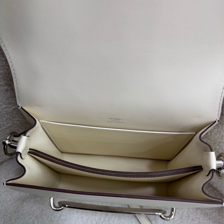 Hermes mini roulis nata 奶油白銀扣 U刻-5