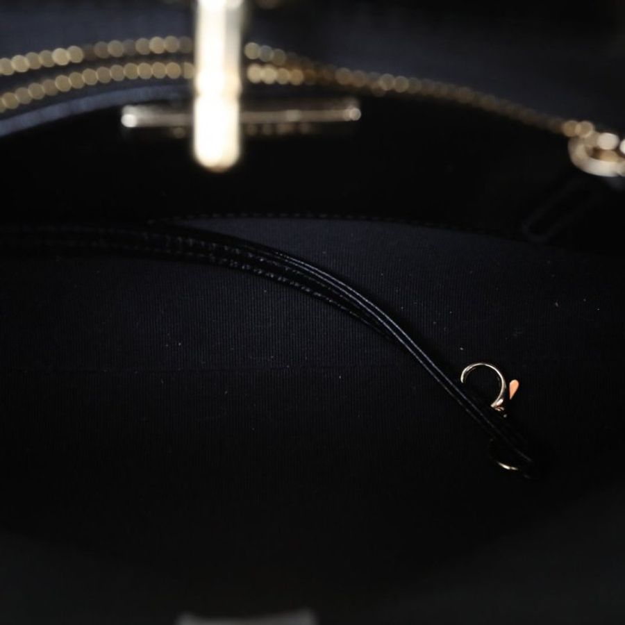 CHANEL 31Bag24B/23*22黑色羊皮晶片開金扣肩背包-3