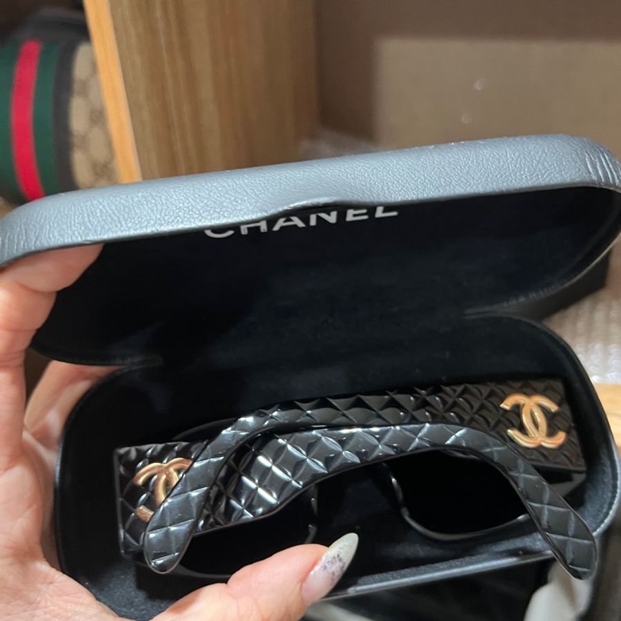Chanel香奈兒太陽眼鏡(24k大logo)-7