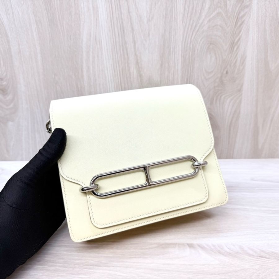 HERMES I8米爾頓黃swift銀釦Roulis Mini 18包H079195-4