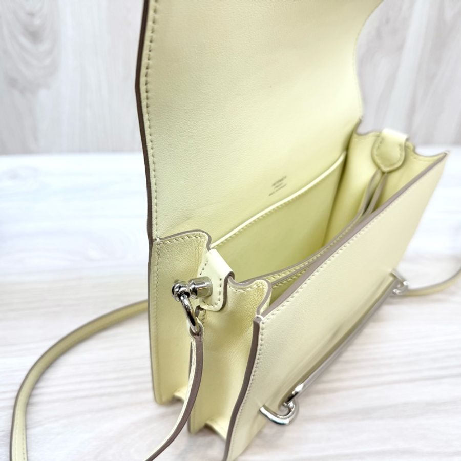HERMES I8米爾頓黃swift銀釦Roulis Mini 18包H079195-12