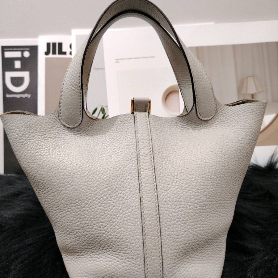 Hermès Picotin18 聖杯藍 金扣 U刻-1